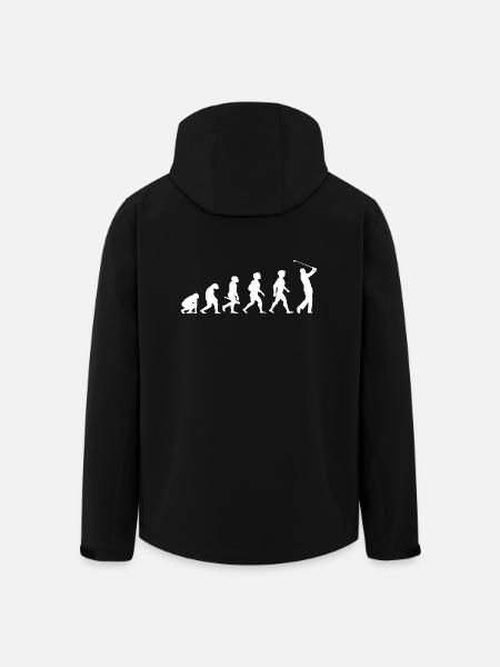 Evolution Golf Golfer Golfspieler Golfplatz - Recycelte Männer Softshell-Jacke von Stanley/Stella - Schwarz