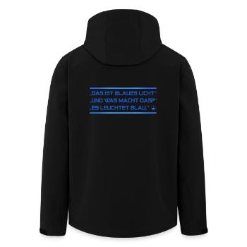blue light - Men’s Recycled Softshell Jacket by Stanley/Stella - black - Back - AI Model Male 185 light (185cm)