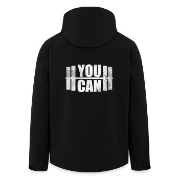 You Can Muskel Shirt Geschenk GYM Hanteln - Recycelte Männer Softshell-Jacke von Stanley/Stella - Schwarz - Hinten - AI Model Male 185 light (185cm)