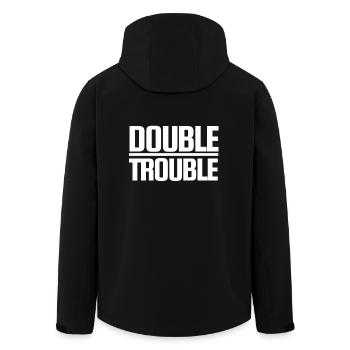 Double Trouble - Veste softshell homme en polyester recyclé Stanley/Stella - noir - Dos - AI Model Male 185 light (185cm)