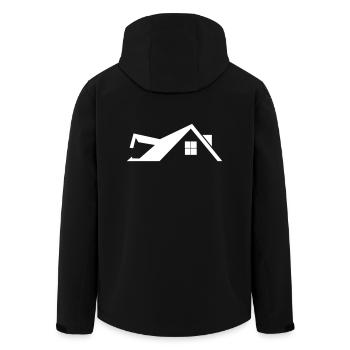 Roof - Men’s Recycled Softshell Jacket by Stanley/Stella - black - Back - AI Model Male 185 light (185cm)