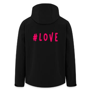 MOM. MOTHER'S DAY. HAPPY MOTHER'S DAY - Men’s Recycled Softshell Jacket by Stanley/Stella - black - Back - AI Model Male 185 light (185cm)