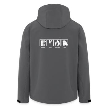 Super Dad Geschenk Hero Vatertag Papa Shirt - Recycelte Männer Softshell-Jacke von Stanley/Stella - Anthrazit - Hinten - AI Model Male 185 light (185cm)