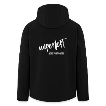 Unperfekt - aber gut dabei! - Recycelte Männer Softshell-Jacke von Stanley/Stella - Schwarz - Hinten - AI Model Male 185 light (185cm)