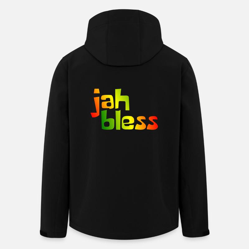 jah bless - Recycelte Männer Softshell-Jacke von Stanley/Stella - Schwarz