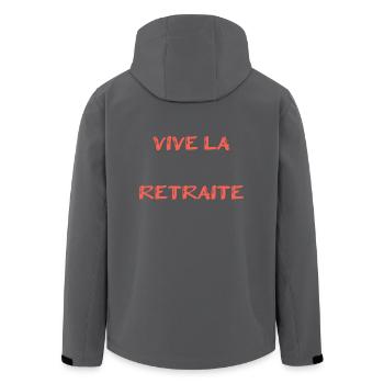 RETRAITE. RETRAITE. RETRAITEE. RETRAITE - Veste softshell homme en polyester recyclé Stanley/Stella - noir - Dos - AI Model Male 185 light (185cm)