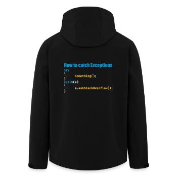Les programmeurs, logiciels, informatique, développeur - Veste softshell homme en polyester recyclé Stanley/Stella - noir - Dos - AI Model Male 185 light (185cm)