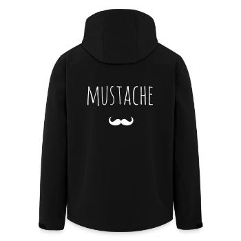 idée cadeau Mustache Barbe - Veste softshell homme en polyester recyclé Stanley/Stella - noir - Dos - AI Model Male 185 light (185cm)