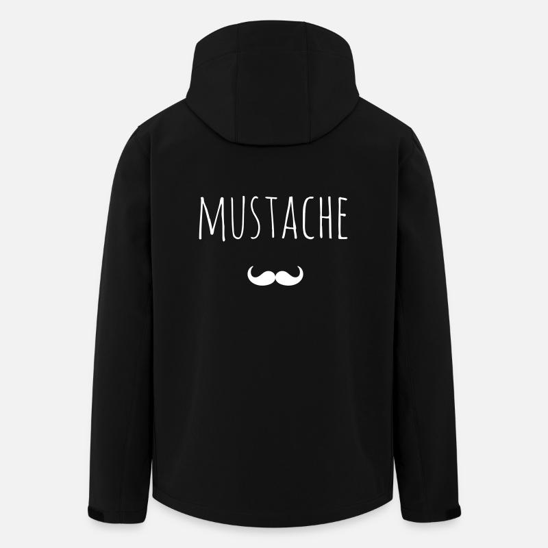 idée cadeau Mustache Barbe - Veste softshell homme en polyester recyclé Stanley/Stella - noir