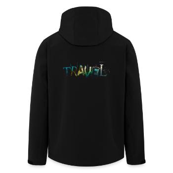Travel - Recycelte Männer Softshell-Jacke von Stanley/Stella - Schwarz - Hinten - AI Model Male 185 light (185cm)