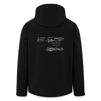 Vintage Style - Recycelte Männer Softshell-Jacke von Stanley/Stella - Schwarz - Hinten - AI Model Male 185 light (185cm)