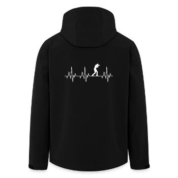 Heartbeat ECG Photograph Photographer Photographic apparatus - Men’s Recycled Softshell Jacket by Stanley/Stella - black - Back - AI Model Male 185 light (185cm)