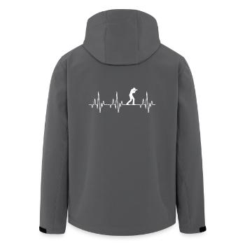 Heartbeat ECG Photographe Photographe Appareil Photo - Veste softshell homme en polyester recyclé Stanley/Stella - charbon - Dos - AI Model Male 185 light (185cm)