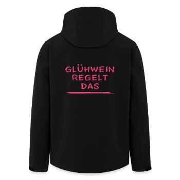 Eisbader winterbaden Glühwein Weihnachtsfeier - Recycelte Männer Softshell-Jacke von Stanley/Stella - Schwarz - Hinten - AI Model Male 185 light (185cm)