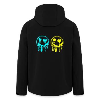 Sonne witzig lustig Sonnenschein spaßig Sommer - Recycelte Männer Softshell-Jacke von Stanley/Stella - Schwarz - Hinten - AI Model Male 185 light (185cm)