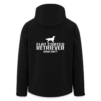 FLAT COATED RETRIEVER what else - Recycelte Männer Softshell-Jacke von Stanley/Stella - Schwarz - Hinten - AI Model Male 185 light (185cm)