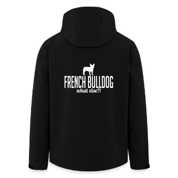 BULLDOG FRANÇAIS quoi d'autre chien qui dit des dictons de chien - Veste softshell homme en polyester recyclé Stanley/Stella - noir - Dos - AI Model Male 185 light (185cm)