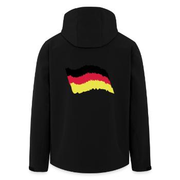 Germany Flag - Men’s Recycled Softshell Jacket by Stanley/Stella - black - Back - AI Model Male 185 light (185cm)