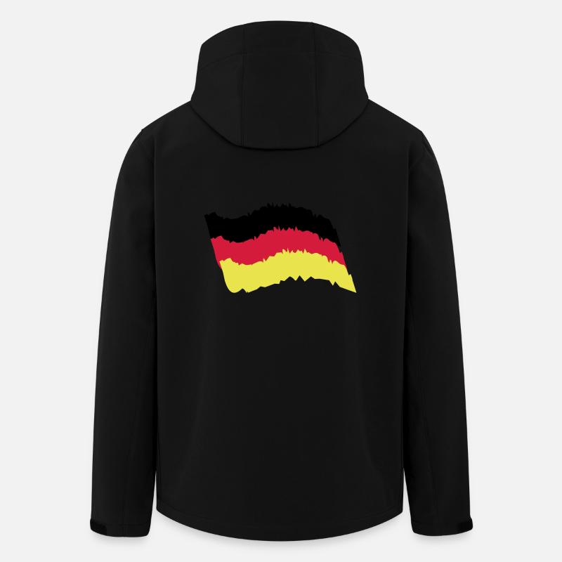 Allemagne Drapeau - Veste softshell homme en polyester recyclé Stanley/Stella - noir