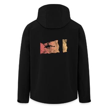 Gift climber boulderer climbing bouldering - Men’s Recycled Softshell Jacket by Stanley/Stella - black - Back - AI Model Male 185 light (185cm)