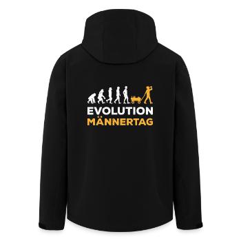 EVOLUTION Männertag lustiges Vatertag Geschenk - Recycelte Männer Softshell-Jacke von Stanley/Stella - Schwarz - Hinten - AI Model Male 185 light (185cm)
