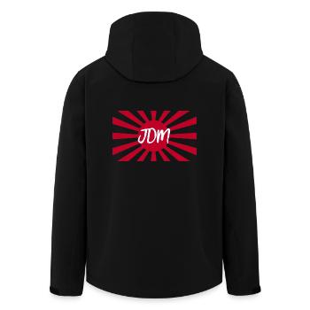 Drapeau JDM - Veste softshell homme en polyester recyclé Stanley/Stella - noir - Dos - AI Model Male 185 light (185cm)