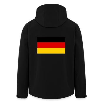 Deutsche flage - Recycelte Männer Softshell-Jacke von Stanley/Stella - Schwarz - Hinten - AI Model Male 185 light (185cm)