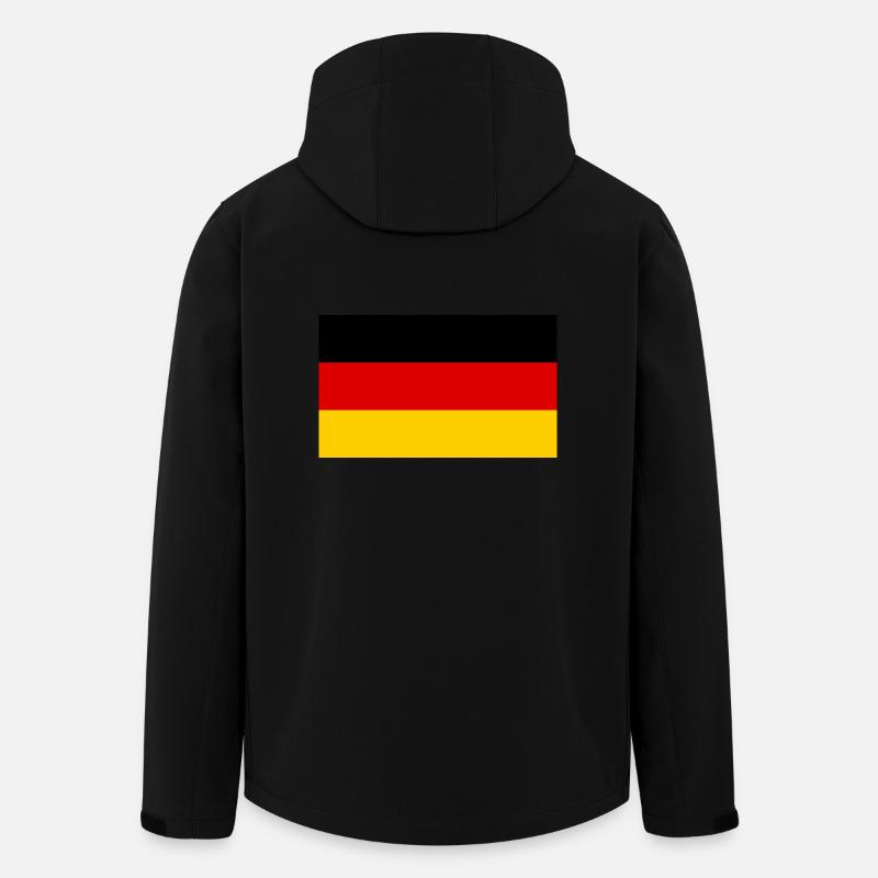 Drapeau allemand - Veste softshell homme en polyester recyclé Stanley/Stella - noir