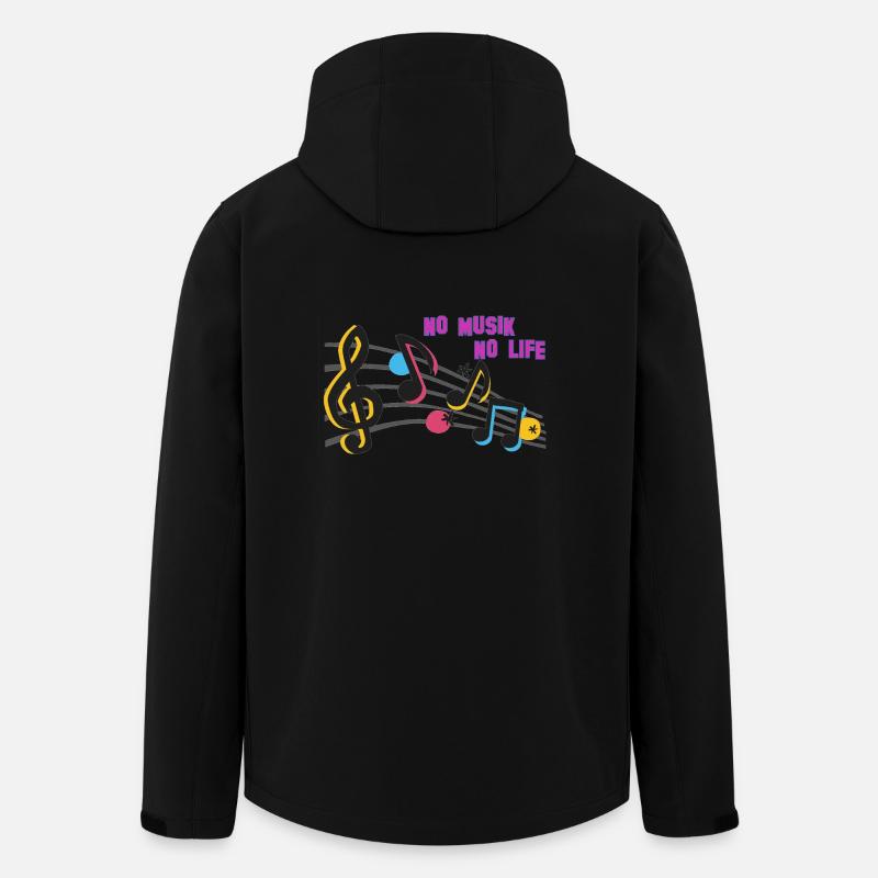Musikalische Symbole - Recycelte Männer Softshell-Jacke Discoverer von Stanley/Stella - Schwarz