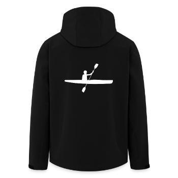 Kanusport Kanu Rudern Boot Ruderboot Wassersport - Recycelte Männer Softshell-Jacke von Stanley/Stella - Schwarz - Hinten - AI Model Male 185 light (185cm)