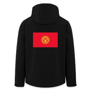 Drapeau du Kirghizistan - Veste softshell homme en polyester recyclé Stanley/Stella - noir - Dos - AI Model Male 185 light (185cm)