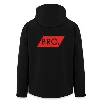 BRO - Men’s Recycled Softshell Jacket by Stanley/Stella - black - Back - AI Model Male 185 light (185cm)