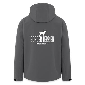 BORDER TERRIER quoi d'autre - Veste softshell homme en polyester recyclé Stanley/Stella - noir - Dos - AI Model Male 185 light (185cm)