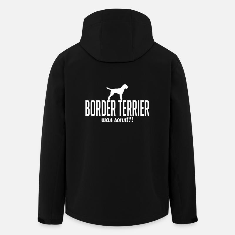 BORDER TERRIER was sonst - Recycelte Männer Softshell-Jacke von Stanley/Stella - Schwarz