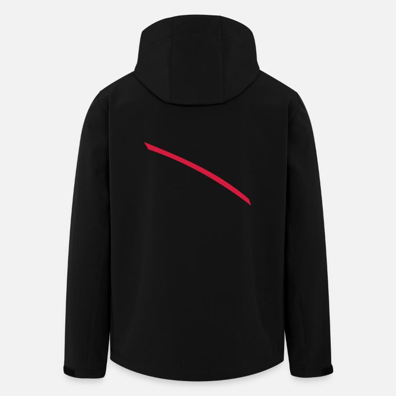 Red line - Men’s Recycled Softshell Jacket by Stanley/Stella - black