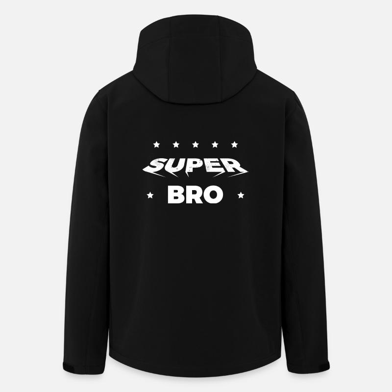 Super Bro - hero brother - Men’s Recycled Softshell Jacket by Stanley/Stella - black