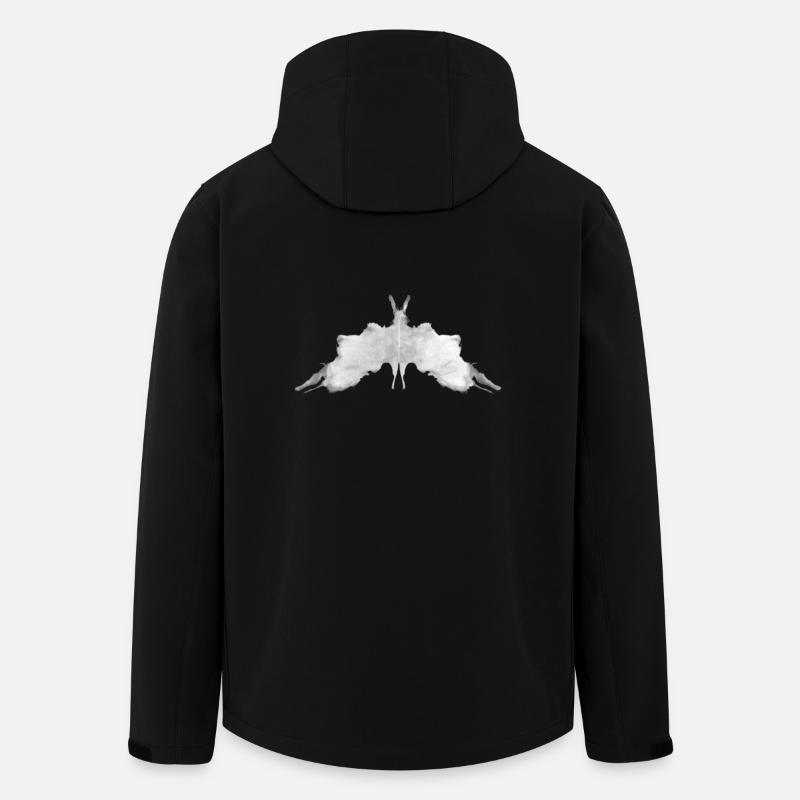 Rorschach Tafel 5/10 invertiert - Recycelte Männer Softshell-Jacke von Stanley/Stella - Schwarz