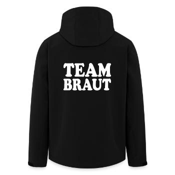 Team braut - Recycelte Männer Softshell-Jacke von Stanley/Stella - Schwarz - Hinten - AI Model Male 185 light (185cm)
