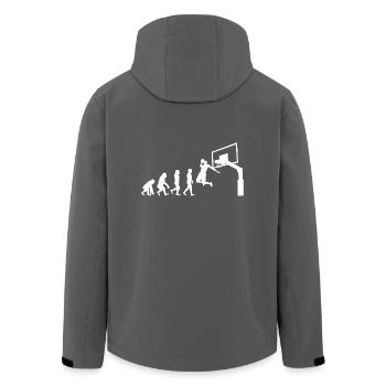 Evolution Basketball Basketballer shirt Gift - Men’s Recycled Softshell Jacket by Stanley/Stella - black - Back - AI Model Male 185 light (185cm)