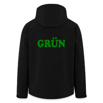 Grün - Recycelte Männer Softshell-Jacke von Stanley/Stella - Schwarz - Hinten - AI Model Male 185 light (185cm)