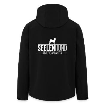 AMERICAN AKITA Seelenhund - Recycelte Männer Softshell-Jacke von Stanley/Stella - Schwarz - Hinten - AI Model Male 185 light (185cm)