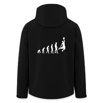 Basketball Evolution - Men’s Recycled Softshell Jacket by Stanley/Stella - black - Back - AI Model Male 185 light (185cm)