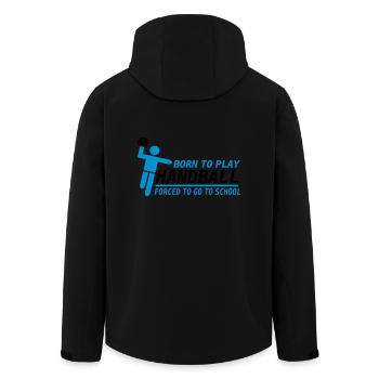 Handball - Recycelte Männer Softshell-Jacke von Stanley/Stella - Schwarz - Hinten - AI Model Male 185 light (185cm)