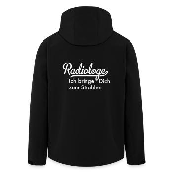 Radiologe - Recycelte Männer Softshell-Jacke von Stanley/Stella - Schwarz - Hinten - AI Model Male 185 light (185cm)