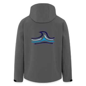 cadeau pour les surfeurs, vague wakeboard et SUP - Veste softshell homme en polyester recyclé Stanley/Stella - noir - Dos - AI Model Male 185 light (185cm)