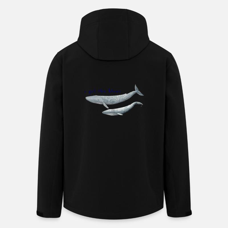 Ich habe den Blues Wale - Wale. baleines - Recycelte Männer Softshell-Jacke von Stanley/Stella - Schwarz