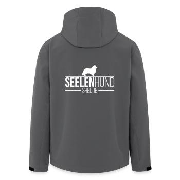 SHELTIE Seelenhund Hund Hunde Spruch Wilsigns - Recycelte Männer Softshell-Jacke von Stanley/Stella - Schwarz - Hinten - AI Model Male 185 light (185cm)