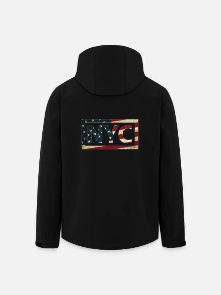 NYC (New York City) - Men’s Recycled Softshell Jacket by Stanley/Stella - black