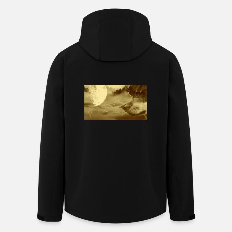Wolf Fantasie - Recycelte Männer Softshell-Jacke von Stanley/Stella - Schwarz