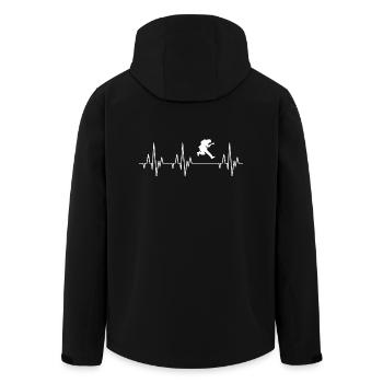 Battements de coeur ECG Egitarre Guitariste Rock musiciens - Veste softshell homme en polyester recyclé Stanley/Stella - noir - Dos - AI Model Male 185 light (185cm)